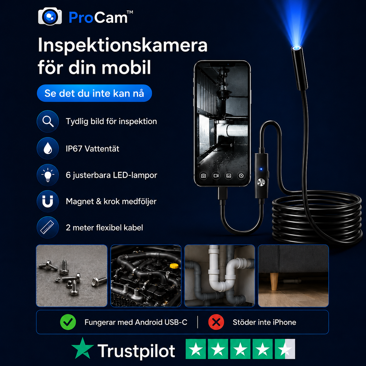 ProCam™ – Inspektionskamera För Mobil